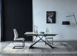 En Céramique moderne <span class=keywords><strong>table</strong></span> à <span class=keywords><strong>manger</strong></span> <span class=keywords><strong>Extensible</strong></span> - Product Image 3