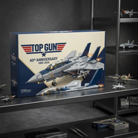 F14 Tomcat Savaş Uçağı Yapım Seti 1250 Parça Askeri Uçak Tuğla Modeli Işıklı Motorlu DIY Montaj Hediyesi