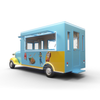 Camion de nourriture mobile électrique pour en-cas BBQ, design coloré, camion de nourriture mobile à vendre en Malaisie, camion de nourriture de 16 pieds avec équipement de cuisine
