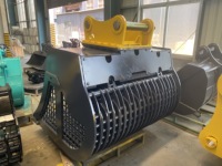 Godet vibrant de criblage hydraulique Monde pour la séparation des déchets de construction, du paillis et des roches
