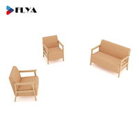 Mobilier de bureau Chaise en tissu Fauteuil de détente Ensemble de canapés modernes de loisirs