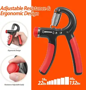 High Quality Factory Adjustable 5 To 60kg Strength Finger Hand Grip Exerciser Strengthener