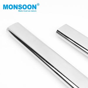 Accessoires de garde-robe en acier inoxydable chromé noir MONSOON, rail épais, quincaillerie de meubles, réduction du bruit, installation facile - Product Image 2