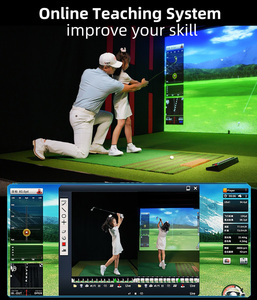 Yinzam Grand projecteur interactif de simulateur de golf intérieur avec écran d'impact HD <span class=keywords><strong>silencieux</strong></span> à double couche parfait pour la pratique de la frappe - Product Image 1