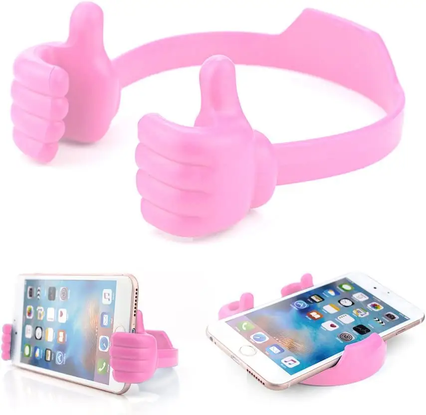 Support de téléphone portable en Silicone, pouce vers le haut, pour regarder des films, lit paresseux, support de bureau, support de téléphone portable