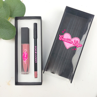 Kit de Maquillage Lèvres 2-en-1 DIY : Crayon Mat et Gloss Brillant – Vente en Gros, Logo Personnalisé, Gloss Liquide Scintillant
