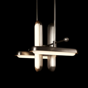 XZ Dark Deconstructivist Design AFTERGLOW Vintage Led vieilli laiton lustre Vertical plafond Antique suspension lampe lumière cuisine - Product Image 1