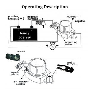 Interrupteur universel de coupure de batterie à colonne supérieure avec voltmètre pour pôles positifs et négatifs, pour applications marines, VR, voitures et camions - Product Image 3