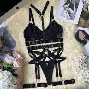 Premium Lingerie Europe Bondage Fashion Lingerie Customized Personalized Labels Ladies Panty and Bra Sets - Product Image 6
