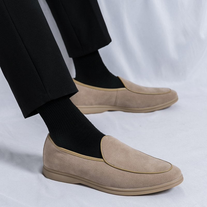 Khaki Black Brown Beige Loafers for Men Sizes 38-46 Closed Toe Casual Dress  Shoes Height Increasing Feature Slip-On for Autumn| Alibaba.com