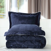 Lot de 3 pièces de luxe vintage en polyester 100% antistatique 400TC, ensemble de draps de lit et couette certifié OEKO-TEX, personnalisable