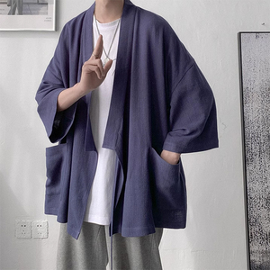 <span class=keywords><strong>Giacca</strong></span> <span class=keywords><strong>estiva</strong></span> larga Casual Casual stile cinese stile OEM personalizzata in <span class=keywords><strong>lino</strong></span> cotone traspirante - Product Image 1