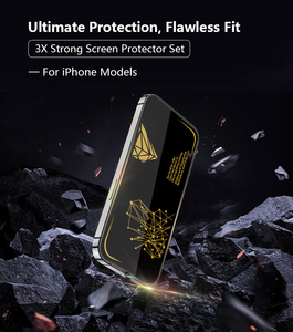 Kit d'outils <span class=keywords><strong>de</strong></span> film <span class=keywords><strong>de</strong></span> protection d'écran pour téléphones portables 3X protecteurs d'écran en verre <span class=keywords><strong>incassable</strong></span> solides pour iPhone 11 12 13 14 15 Pro - Product Image 2