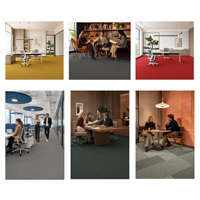Dalles de moquette modulaires B1 certifiées ignifuges, faciles à entretenir, modernes, insonorisantes, pour bureaux, couloirs et centres commerciaux