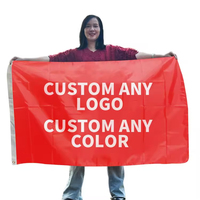 Bannière publicitaire personnalisée de haute qualité en tissu polyester, impression numérique double face, 3x5 pieds, drapeau promotionnel personnalisé