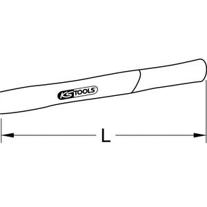 KS TOOLS - 142.1540 Poignées de rechange Hickory - EAN 4042146376348 MARTEAUX ET CISEAUX POIGNÉE EN BOIS MARTEAUX - Product Image 2