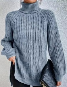 Suéter Cárdigan <span class=keywords><strong>de</strong></span> Mujer JAC22 ZC3129, Largo Medio, Cuello Alto, <span class=keywords><strong>con</strong></span> Mangas Caídas - Product Image 1