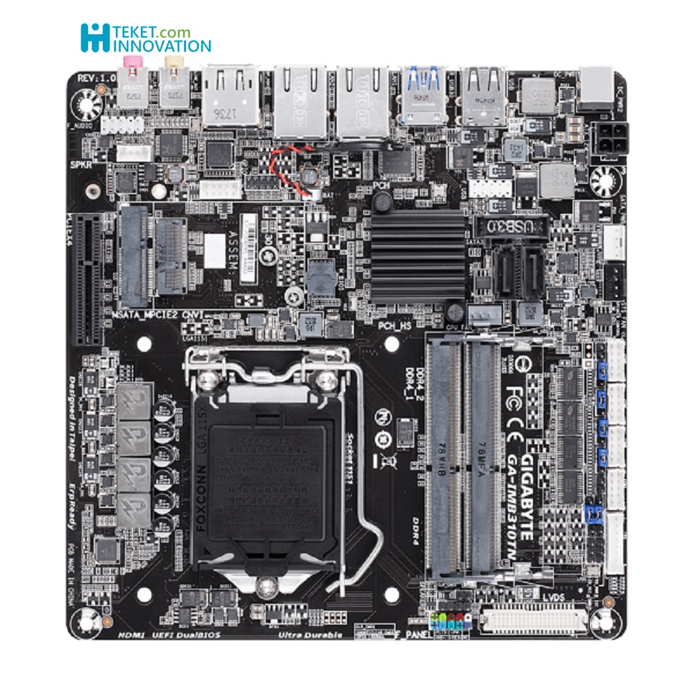 GIGABYTE GA-IMB310TN LGA1151 тонкий мини-itx Материнская плата Intel 8th Gen i3 i5 i 7 процессор M.2 MSATA двойной порт Lan (локальной сети)