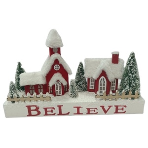 Casa de Papel <span class=keywords><strong>Navideña</strong></span> Hecha a Mano, Aldea de Nieve de Papel con Luces LED, Decoración <span class=keywords><strong>Navideña</strong></span> para Mesa - Product Image 3