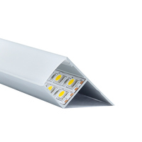 Profilé en alliage d'aluminium 6063-T5 pour bande LED, 24*45mm, extrusion pour décorations lumineuses, service de découpe