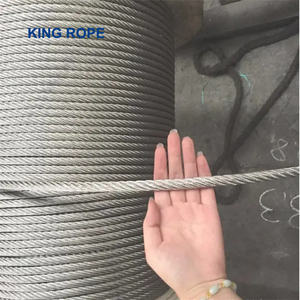 كابل فولاذي مغلفن بالغمس الساخن / مغلفن كهربائياً، حبل سلكي فولاذي بقلب ليفي / قلب IWRC بجودة عالية للرافعات - Product Image 6