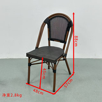 Ensemble de table et de chaises de salle à manger en aluminium moderne pour usage commercial, extérieur et salon, meubles en métal durables