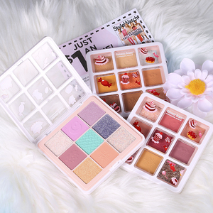 Romántica belleza brillo 9 colores paleta <span class=keywords><strong>de</strong></span> <span class=keywords><strong>sombras</strong></span> <span class=keywords><strong>de</strong></span> <span class=keywords><strong>ojos</strong></span> bajo MOQ logotipo personalizado maquillaje al por mayor alto pigmento impermeable buena ductilidad - Product Image 1