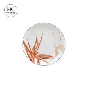 Boda hotel de fiesta de lujo de cerámica vajilla conjunto redondo colorido elegante de cena de porcelana conjuntos alquiler - Product Image 5