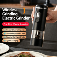 Molinillo de Pimienta Eléctrico de Cerámica Ajustable, Venta Directa de Fábrica, para Especias y Condimentos, para Cocina, Restaurante, Chef, Comedor