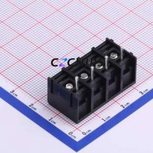 HB762-7.62-4P Barrier Terminal Block Through hole Component (THT),P=7.62mm Connector Three Sides 7.62mm 1x4P Straight Pin - Product Image 2