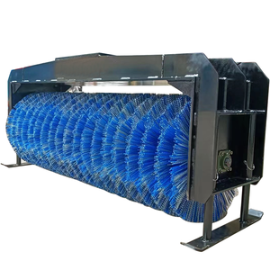 गर्म उत्पाद मिनी खुदाई अनुलग्नक हाइड्रोलिक मोटर रोटरी ब्रश स्किड स्टीयर लोडर फुटपाथ स्वीपर सफाई झाड़ू - Product Image 3