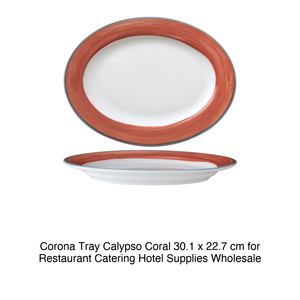 Plat de service Calypso en corail 30,1 × 22,7 cm Corona - Product Image 2
