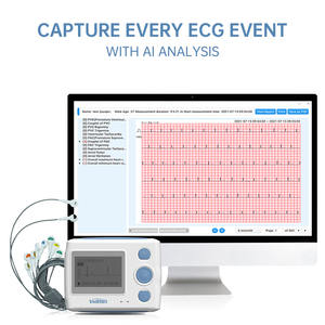 Viatom TH12 Appareil <span class=keywords><strong>ECG</strong></span> Portable 12 Canaux avec Analyse IA sur 24 Heures, Moniteur Électrocardiographe 12 Dérivations Enregistreur Holter - Product Image 4