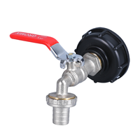 Ensemble de robinets pour IBC HT, adaptateur pour réservoir d'eau IBC de 1000 L, raccords pour baril de 1 tonne, robinet en plastique lisse, connecteur de remplacement pour tuyau d'arrosage de jardin