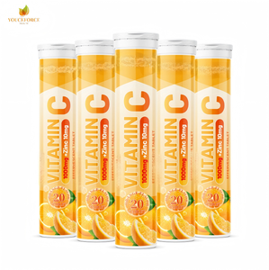 Tabletas Efervescentes Instantáneas de Alta Calidad para Adultos, Vitamina C 1000 mg, Magnesio 10 mg, Sabor Naranja, Sin Gluten, Vegetarianas, Mejoran la Inmunidad - Product Image 3