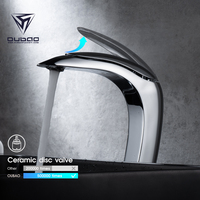 Robinet de lavabo de salle de bain en cuivre de luxe à levier unique chromé Bravat, vente en gros