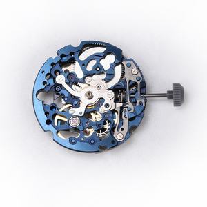 三银oem定制改装miyota 8n24蓝色miyota手机芯日本定制自动手表机芯
