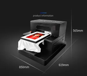Impresora de cama plana Digital portátil directa imágenes impresora A3 Dtg de la máquina de impresión