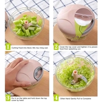 Handheld Mini Knoflook Crusher Plastic Keukenmolen En Chopper Voor Groenten En Fruit