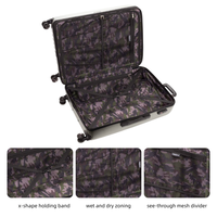 Valise à roulettes universelle en gros de 20, 24, 28 pouces avec serrure TSA, roues à 360 degrés, valise rigide en ABS