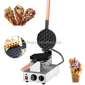 Döner kabarcık Waffle makinesi krep koni yapışmaz pişirme elektrikli yumurta Waffle makineleri