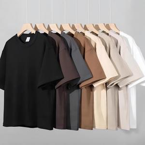 T-Shirt Personalizzata da Uomo 100% Cotone 400GSM, Alta Qualità, Oversize, Stile Street, Grafica Vintage POD, Unisex, Casual, Manica Corta, Bordeaux - Product Image 6
