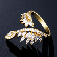 RAKOL RP2148 CZ Cincin Ular Perak Berlapis Emas Asli Cincin yang Dapat Disesuaikan Perhiasan Unisex Wanita Gaya Baru 2022
