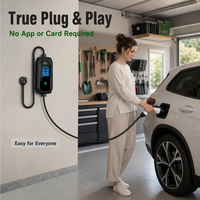 Chargeur EV portable 32A/40A J1772 avec câble de 20 pieds, Plug & Play, IP65, certifié CE, pour station de recharge EV portable en Amérique du Nord