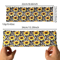 Bandeau élastique tournesol pour femme, imprimé léopard et zèbre, extensible, pour le sport, le yoga, le maquillage, accessoire de mode pour cheveux à usage quotidien