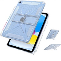 Étui transparent pour iPad 6e/5e génération (9,7 pouces) avec support pour stylet, pare-chocs en silicone TPU souple, résistant aux chocs