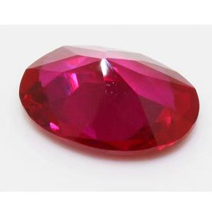 Ngô Châu nhà máy bán buôn bán hot chất lượng cao hình bầu dục 3x4mm-13x18mm 8 # <span class=keywords><strong>Ruby</strong></span> đỏ tổng hợp <span class=keywords><strong>Corundum</strong></span> lỏng đá quý cho đồ trang sức - Product Image 4