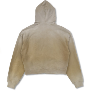 Sweat à capuche unisexe zippé, coupe courte, effet délavé et déchiré, broderie patch, surdimensionné, personnalisé pour homme - Product Image 3