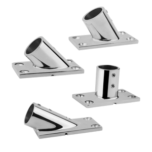 Base de Tubo Cuadrado de Acero Inoxidable 316 para Rieles de Toldo, Pasamanos, Herrajes Marinos, Accesorios para Yates - Product Image 1