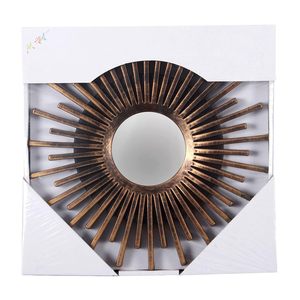 Vintage Sunburst <b>Round</b> Handmade 4mm Thick Decorative Metal <b>Wall</b> <b>Mirror</b> for Living Room Bedroom Entryway - Product Image 3